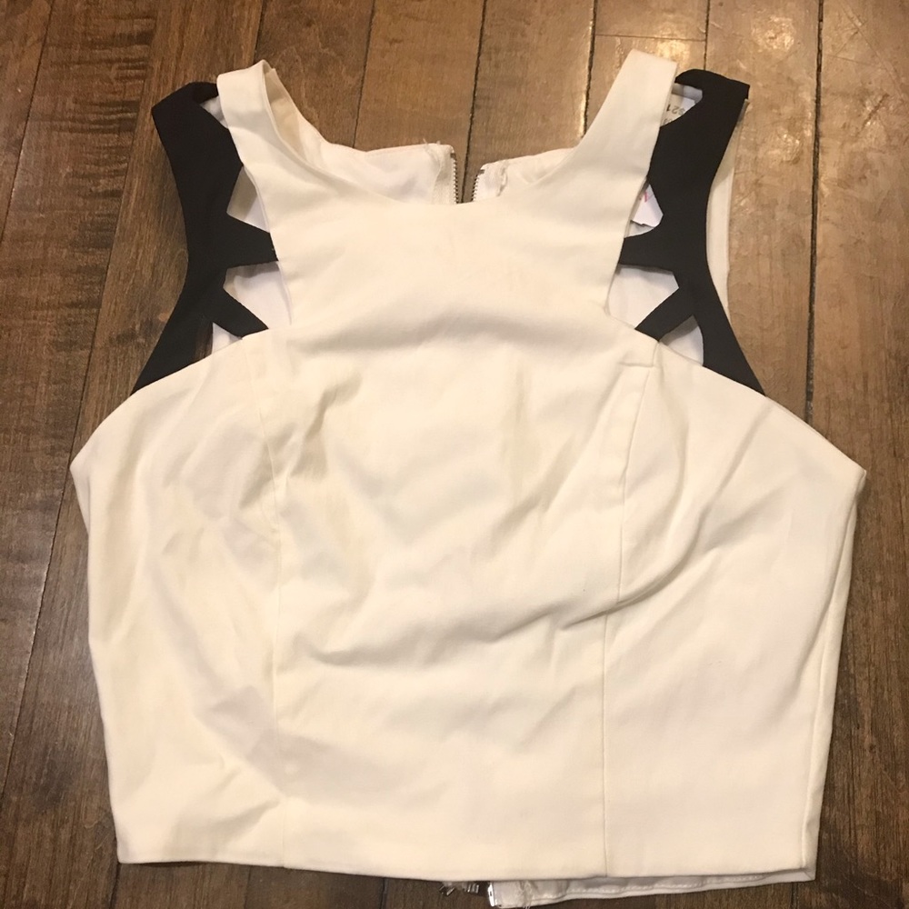 Small White fashion crop top